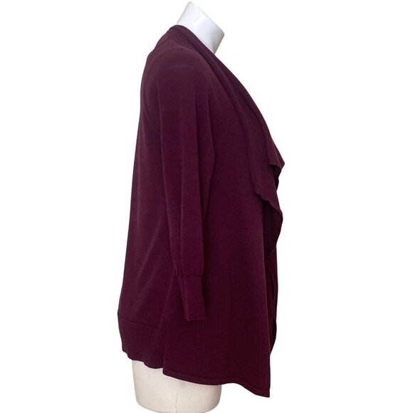 Tommy Bahama Burgundy Island Waterfall Cardigan, 3/4 Sleeves Women's Size L - Picture 3 of 8